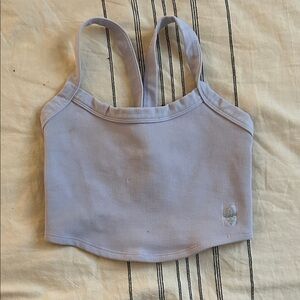 Free People Light Purple Ribbed Crop Top